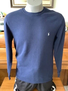 Polo Ralph Lauren Nachtwäsche PYJAMA OBERTEIL Herren LG Blau Thermo PJ SHIRT Waffelstrick - Bild 1 von 3