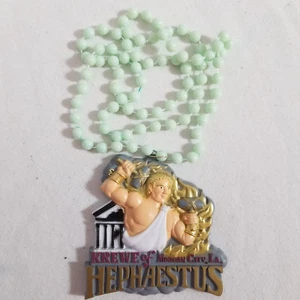 Karneval Spezialität Perlen 20" Kunststoff Halskette Krewe von Hephaistos Parade werfen - Bild 1 von 6