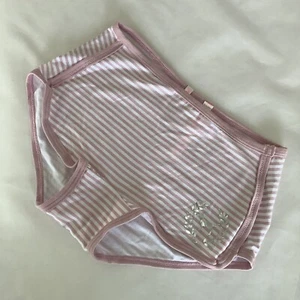 Victoria's Secret PINK Pale Pink Striped Boyshorts Shortie Panties - Size S BNWT - Picture 1 of 4