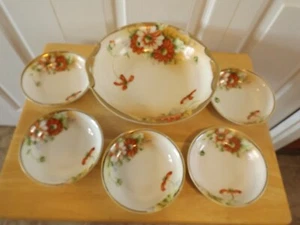 Vintage Noritake Morimura Nippon Moriage Gold Beaded, Floral, 10” Handled Bowl - Picture 1 of 13