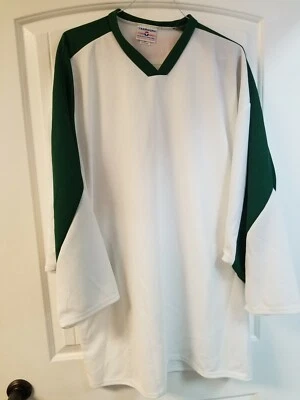 Equipo Trabajo Ropa Atlética 58-60 Blanco/Verde Jersey NUEVO 100% Poliéster  Foto 1 de 3