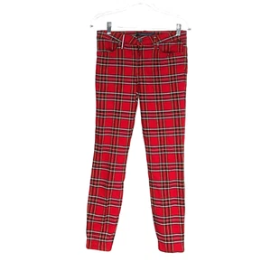 Tommy Hilfiger Red Plaid Skinny Pants - Picture 1 of 4