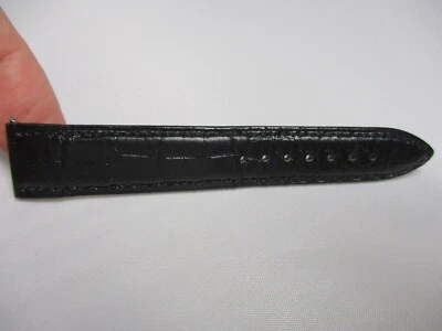 Franck Muller 18mm x 16mm Black Leather Wrist Watch Longer Strap Segment Only!!! - Image 1 of 4