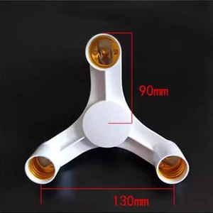 New LED Light E27 To E27 Lamp Head Converter 1/3 Screw Multi Head Lamp Base - Picture 1 of 6