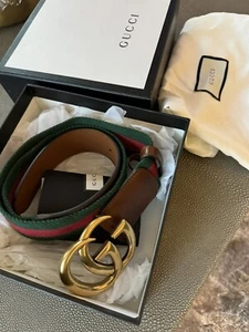 gucci damen gürtel Material mit goldener Schnalle 85 - Bild 1 von 8