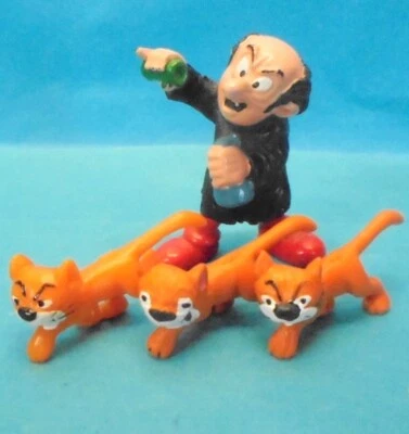 40211 GARGAMEL + 3 Varianten von AZRAEL zusammen SUPER Schlumpf Schleich - Bild 1 von 3