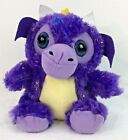 Peluche dragon violet Peekaboo Toys Firestar étoiles brillantes 8" Fantasy adorable 