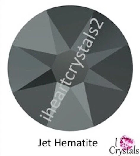 1440 pcs Swarovski 2058 5ss flatbacks rhinestones nail art ss5 jet hematite