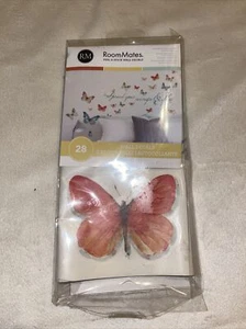 Roommates RMK3263SCS Lisa Audit Butterfly Quote Peel and Stick Wall Decals - Picture 1 of 4