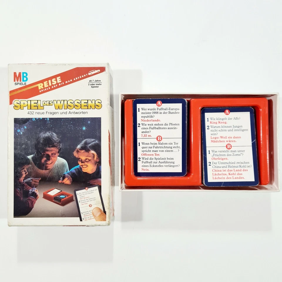 ©1988 MB Reisespiele SPIEL DES WISSEN dt. Quiz/Rätsel/Humor/Fragen & Antworten - Bild 1 von 1