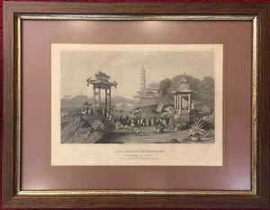 Grabado en acero "LES JARDINES DE L'EMPEREUR a Nanking en Chine" de Johann Poppel - Imagen 1 de 5