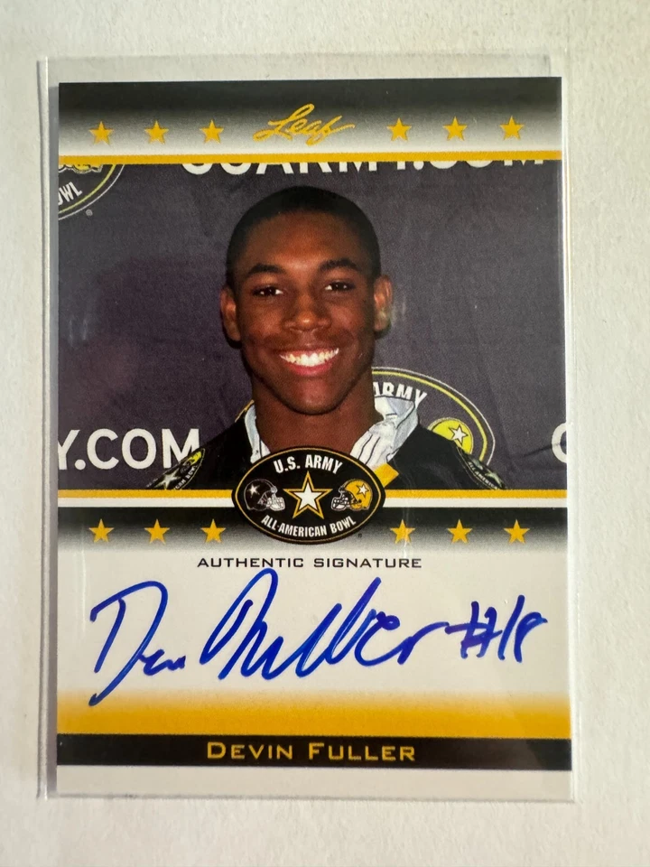 K193,844 - 2012 Leaf Army AA Bowl Tour Auto Blue Ink #TADF1 Devin Fuller #/125 - Image 1 of 1