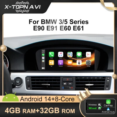 X-TOPNAVI For BMW 3/5 Series E90 E91 E92 E93 E60 E61 CCC Wireless CarPlay Car Touch Screen