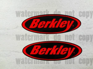 2x Berkley Black Classic Sticker Decal graphic line reel kayak canoe fishing rod - Bild 1 von 2