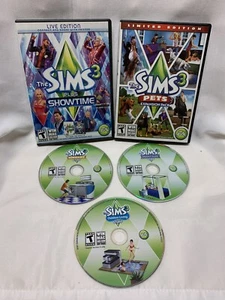 Lot of 5- THE SIMS 3 PC Expansions Showtime, Pets, Town Life, Outdoor Living etc - Picture 1 of 5