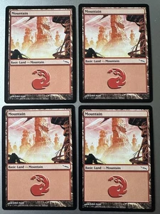 4x Mountain #302 (NM) Mirrodin Common MRD Magic the Gathering MTG Playset - Picture 1 of 2