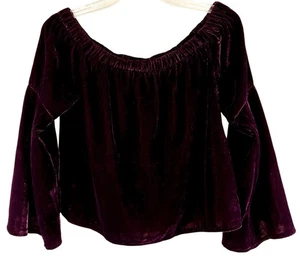 Hollister Velvet Renaissance Top Women S Wine Being Romantic Victorian Medieval - Picture 1 of 9