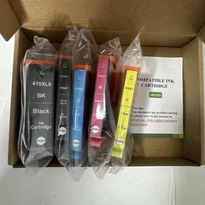 Replacement 410XL Ink Set - XP Printer Compatible New All Colors Plus Black - Image 1 of 4
