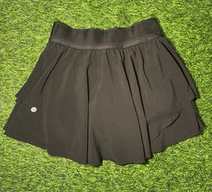 Falda Larga Negra Tenis Capas Skort Lululemon Talla 4 Court Rival - Imagen 1 de 6