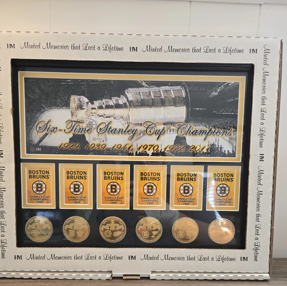 Boston Bruins Six Times Stanley Cup Champions Limited Edition Bronze Medallions - Image 1 of 3