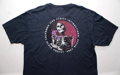 2018 STUSSY ~DEAD FLOWERS~ TEE XL grateful/bertha/wobf/bear/tour/skull/roses/ist - Image 1 of 4
