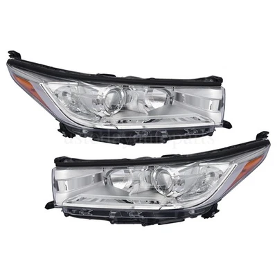 Headlights Right + Left For 2017-19 Toyota Highlander LE XLE Projector Headlamps - Изображение 1 из 4