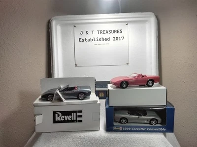 Vintage GM 1987, Revell 1999 & 2003 Dealer Promo Corvette Convertibles NIB Lot - Image 1 of 4