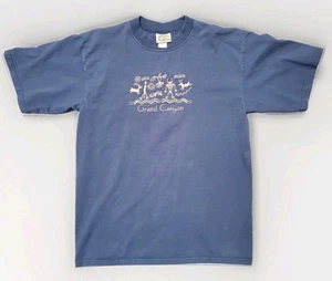 Vintage 90s Fred Henry Grand Canyon Pictograph Cornflower Blue T-Shirt ~ Large - Bild 1 von 6