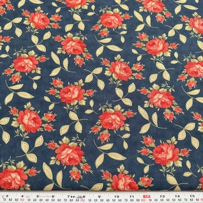 Prairie Paisley by Minick & Simpson Moda Florals on Blue Cotton by the HALF YARD - Image 1 of 2