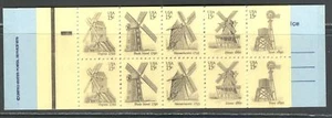 UNITED STATES 1980, WINDMILLS, Scott 1742b COMPLETE BOOKLET (2 PANES), MNH - Picture 1 of 1