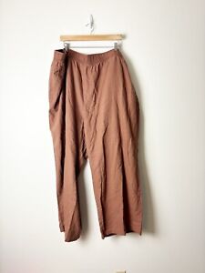 OLD NAVY • Women’s Brown Wide Leg High Rise Linen Blend Relaxed Pants Size 4X