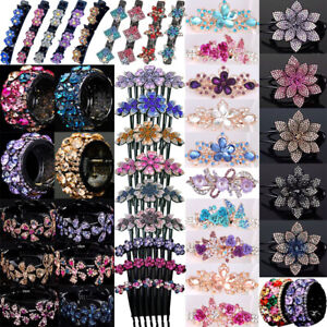 Women's Crystal Hair Clips Rhinestone Hairpin Insert Comb Hairgrip Accessories