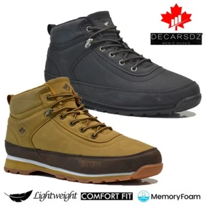 MENS MEMORY FOAM HIKING WALKING BOOTS ANKLE WINTER TREKKING TRAIL TRAINERS SHOES - Picture 1 of 26
