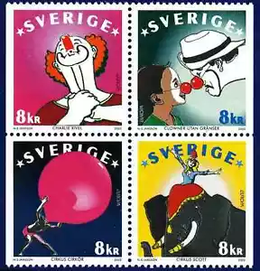 Sweden 2002 ☀ Europa stamps - Circus ☀ MNH** - Picture 1 of 1