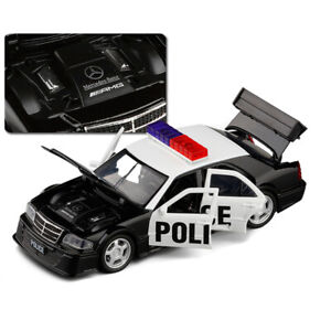 1:32 Mercedes AMG 190E W201 Police Vehicle Diecast Model Car Toy Sound&Light