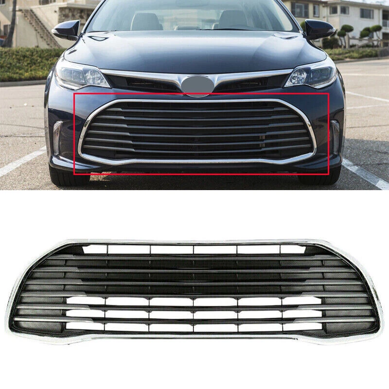 Black Chrome Front Bumper Lower Grille Grill For 2016 2017 2018 Toyota Avalon Foto 1 de 4