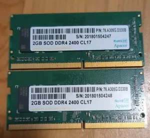 APACER 76.A305G.D330B 2 GB PC4-2400 SODIMM Set Of 2 - Picture 1 of 1