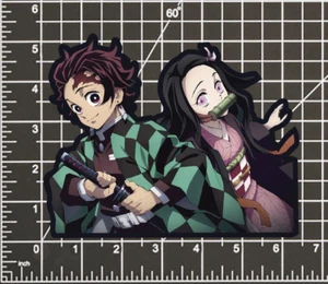 Tanjiro Nezuko Kamado DEMON SLAYER STICKER AUFKLEBER -Mond- Anime 4 verschiedene Größen  - Bild 1 von 5