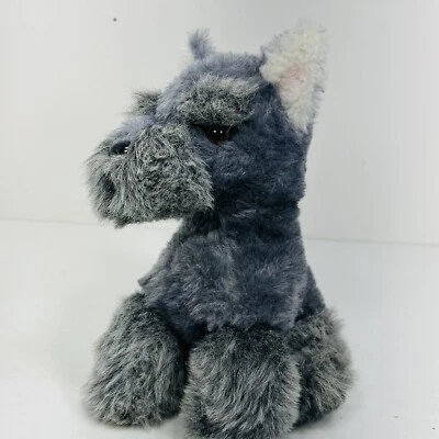 VTG 1978 Dakin Pillow Pets Gray Dog Schnauzer Plush Stuffed Animal Toy 8" - Image 1 of 4
