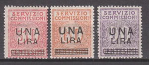 Italy Kingdom 1925 Servizio Commissioni Sassone 4-6 MNH well centered - Picture 1 of 2