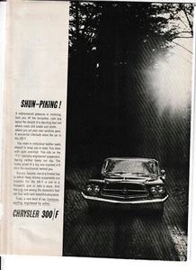 Anuncio original de revista Chrysler 300 F 1960 "¡Shun-Piking!" - Imagen 1 de 1