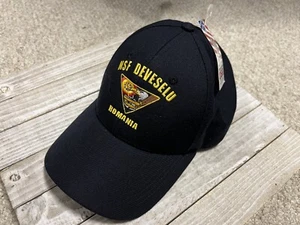 NSF Deveselu Romania Eagle Crest Adjustable Hat United States Navy Made in USA - Picture 1 of 6