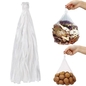 100 Pack Reusable Produce Bags Seafood Boil Bags with Loop-Closures Mesh Bags... - Picture 1 of 7