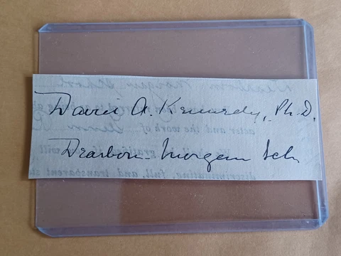 David A. Kennedy Signed Cut - 1900s Dearborn-Morgan School Headmaster - NJ Cover
