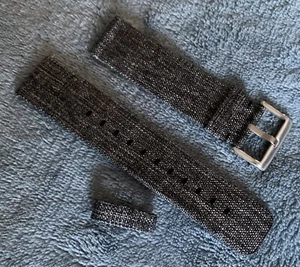 Genuine Fitbit Band for Fitbit Versa Smartwatch Ezco Woven Black Charcoal - Picture 1 of 4