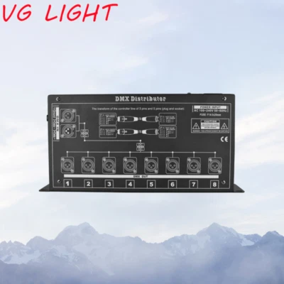 8 Way DMX Splitter DMX Distributor DMX Booster Signal Amplifier For Stage Light - Image 1 of 4