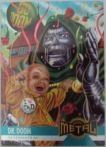 Fleer Marvel Metal 1995 MCU Card Dr. Doom the hero #128 - Picture 1 of 2