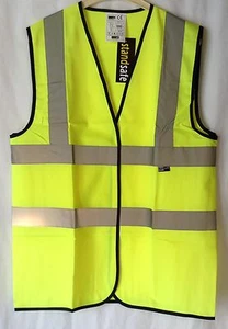 NEW ADULT UK SIZE 3XL HIGH VISIBILITY SAFETY VEST JACKET WAISTCOAT WORKWEAR - Picture 1 of 1