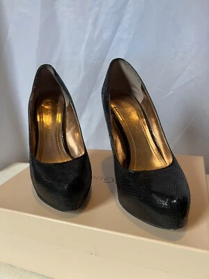 BCBGeneration синий ящерица Penni платформе Stiletto кожаные туфли-лодочки женский размер 7 - Изображение 1 из 4