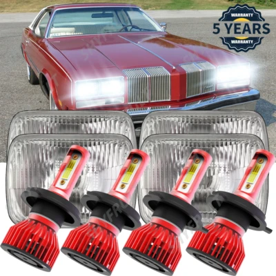 Faros LED de haz alto/bajo de 4 piezas para Oldsmobile Cutlass Supreme 1976-1988 Foto 1 de 4